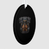 Rottweiler Dog Face Zip Hoodie Ornament (voorkant)