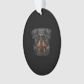 Rottweiler Dog Face Zip Hoodie Ornament (voorkant)