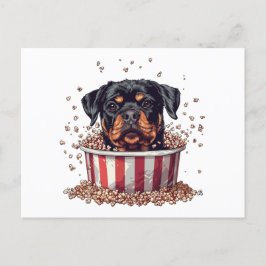 Rottweiler Dog Film Popcorn Bucket Briefkaart