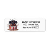 Rottweiler Dog Film Popcorn Bucket Etiket (Voorkant)