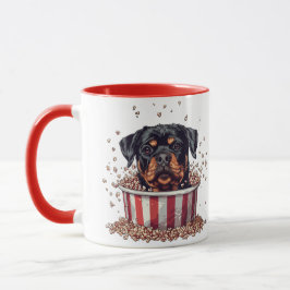 Rottweiler Dog Film Popcorn Bucket Mok