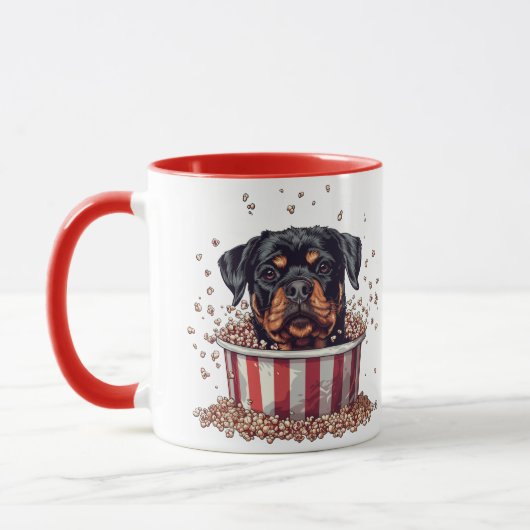Rottweiler Dog Film Popcorn Bucket Mok (Links)
