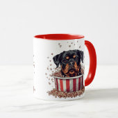 Rottweiler Dog Film Popcorn Bucket Mok (Voorkant rechts)