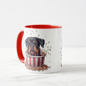 Rottweiler Dog Film Popcorn Bucket Mok (Voorkant links)