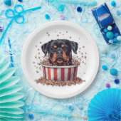 Rottweiler Dog Film Popcorn Bucket Papieren Bordje (Feest)