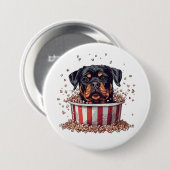 Rottweiler Dog Film Popcorn Bucket Ronde Button 7,6 Cm (Voorkant /achterkant)