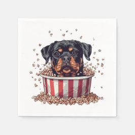 Rottweiler Dog Film Popcorn Bucket Servet