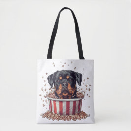 Rottweiler Dog Film Popcorn Bucket Tote Bag