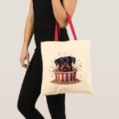 Rottweiler Dog Film Popcorn Bucket Tote Bag (Voorkant (product))