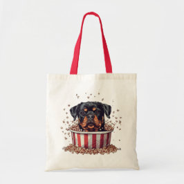 Rottweiler Dog Film Popcorn Bucket Tote Bag