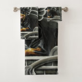 Rottweiler Dog Gargoyle Fantasy Bad Handdoek (Insitu)