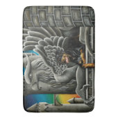 Rottweiler Dog Gargoyle Fantasy Badmat (Voorkant Verticaal)