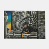 Rottweiler Dog Gargoyle Fantasy Deurmat (Voorkant)