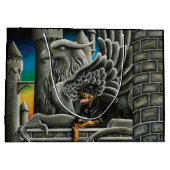 Rottweiler Dog Gargoyle Fantasy Groot Cadeauzakje (Achterkant)