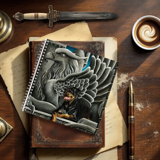 Rottweiler Dog Gargoyle Fantasy Notitieboek