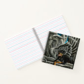 Rottweiler Dog Gargoyle Fantasy Notitieboek (Binnen)