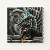 Rottweiler Dog Gargoyle Fantasy Notitieboek (Achterkant)