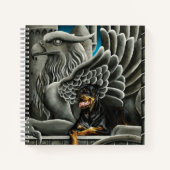 Rottweiler Dog Gargoyle Fantasy Notitieboek (Voorkant)