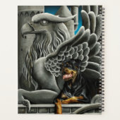 Rottweiler Dog Gargoyle Fantasy Planner (Achterkant)