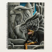 Rottweiler Dog Gargoyle Fantasy Planner (Voorkant)