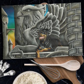 Rottweiler Dog Gargoyle Fantasy Theedoek