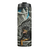 Rottweiler Dog Gargoyle Fantasy Thermosbeker (Voorkant)