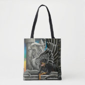 Rottweiler Dog Gargoyle Fantasy Tote Bag (Voorkant)