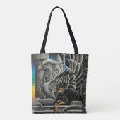 Rottweiler Dog Gargoyle Fantasy Tote Bag (Achterkant)