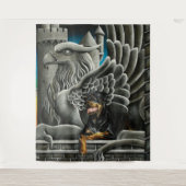 Rottweiler Dog Gargoyle Fantasy Wandkleed (Voorkant)