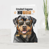 Rottweiler Dog Greatest HuMOM Moederdag Feestdagen Kaart (Voorkant)