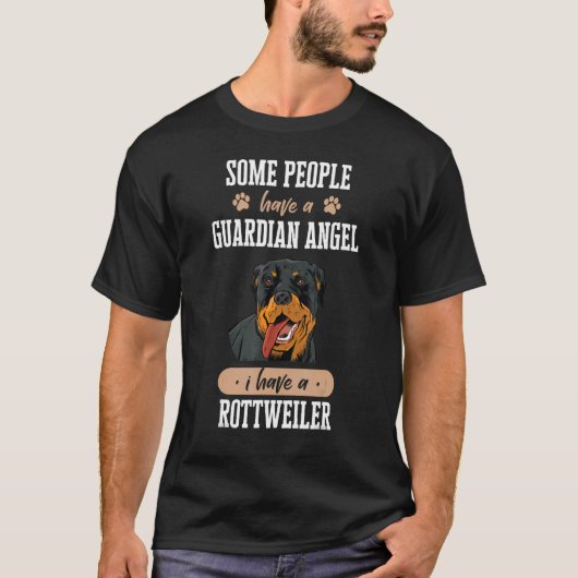 Rottweiler Dog Guardian Angel T-shirt (Voorkant)