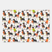 Rottweiler Dog Halloween Inpakpapier Vel (Voorkant 2)