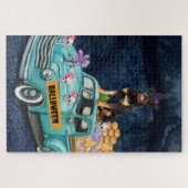 Rottweiler Dog Halloween Truck Scary Night Legpuzzel (Horizontaal)