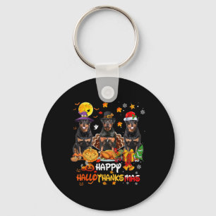 Rottweiler Dog Happy Halloween Thanksgiving Merry Sleutelhanger