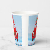 Rottweiler Dog in auto met kerstman Papieren Bekers (Rechts)