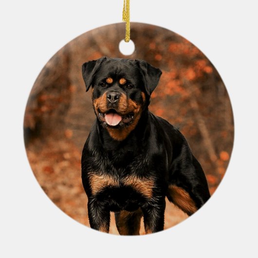 Rottweiler Dog Keramisch Ornament (Achterkant)