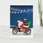 Rottweiler Dog Kerstkerstkerstman Kaart (Voorkant)