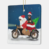 Rottweiler Dog Kerstkerstkerstman Keramisch Ornament (Links)