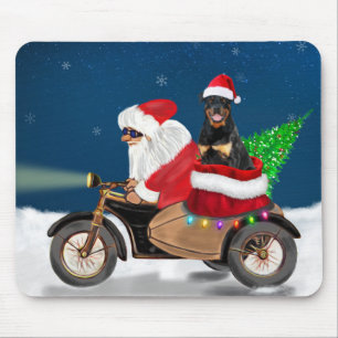 Rottweiler Dog Kerstkerstkerstman Muismat