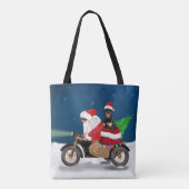 Rottweiler Dog Kerstkerstkerstman Tote Bag (Achterkant)