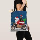 Rottweiler Dog Kerstkerstkerstman Tote Bag (Dichtbij)