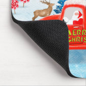 Rottweiler Dog-kerstlevering Vrachtwagen sneeuw Muismat (Hoek)