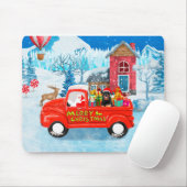 Rottweiler Dog-kerstlevering Vrachtwagen sneeuw Muismat (Met muis)