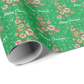 Rottweiler Dog Kerstmis Groen Cadeaupapier (Rol Hoek)