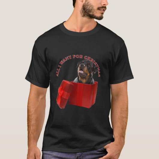Rottweiler Dog Kerstmis Light T-shirt (Voorkant)