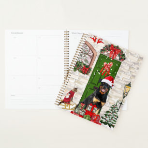 Rottweiler Dog Kerstmis Planner