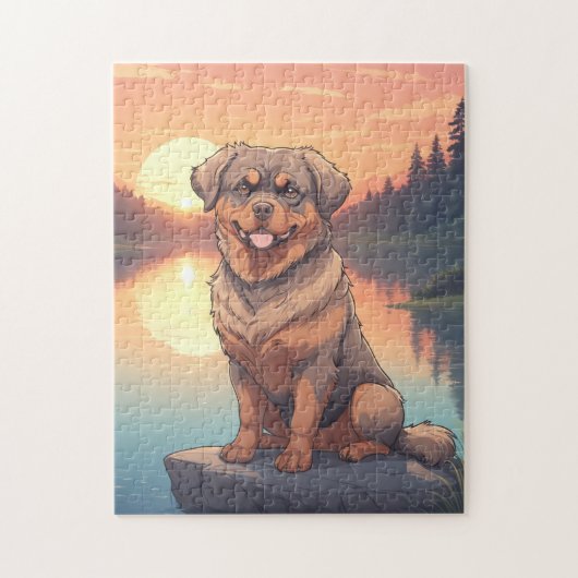Rottweiler dog legpuzzel (Verticaal)