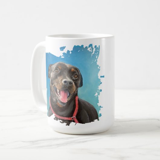 Rottweiler dog love mug  koffiemok (Voorkant links)