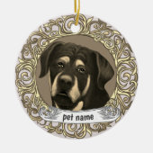 Rottweiler Dog Loving Memory ornament (Voorkant)