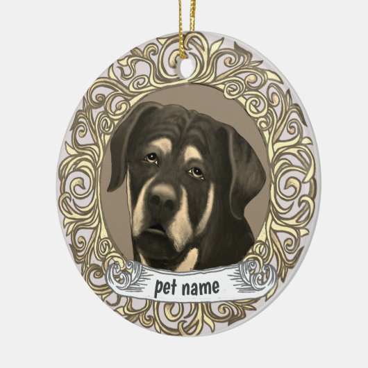 Rottweiler Dog Loving Memory ornament (Links)